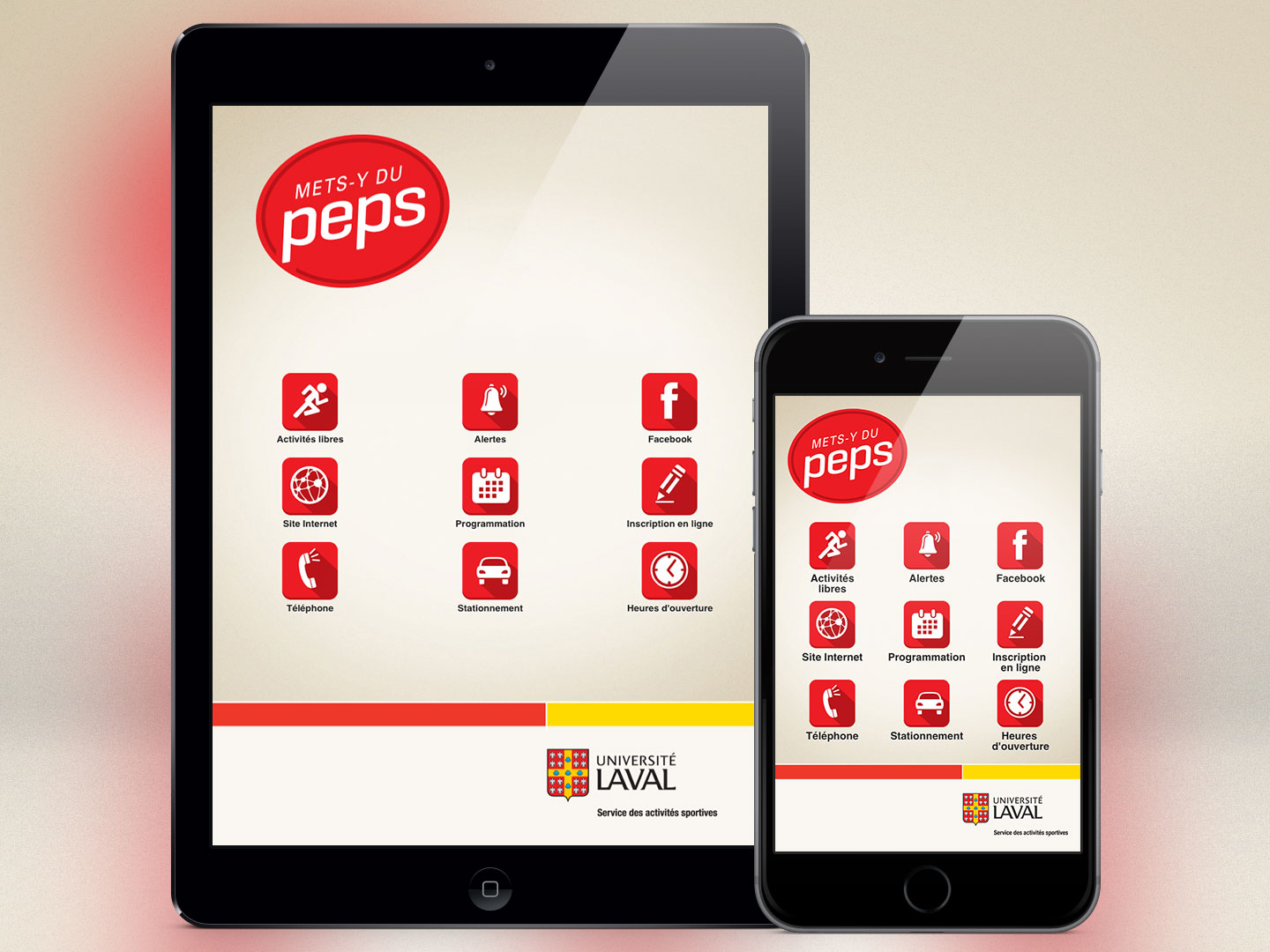 Horaires des activit&eacute;s libres du PEPS