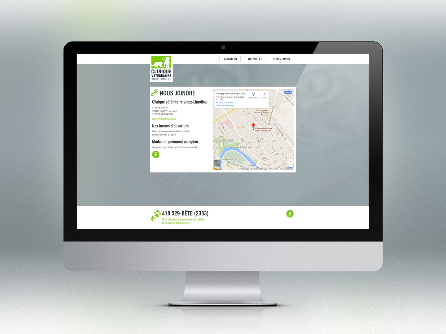 Clinique v&eacute;t&eacute;rinaire Vieux-Limoilou