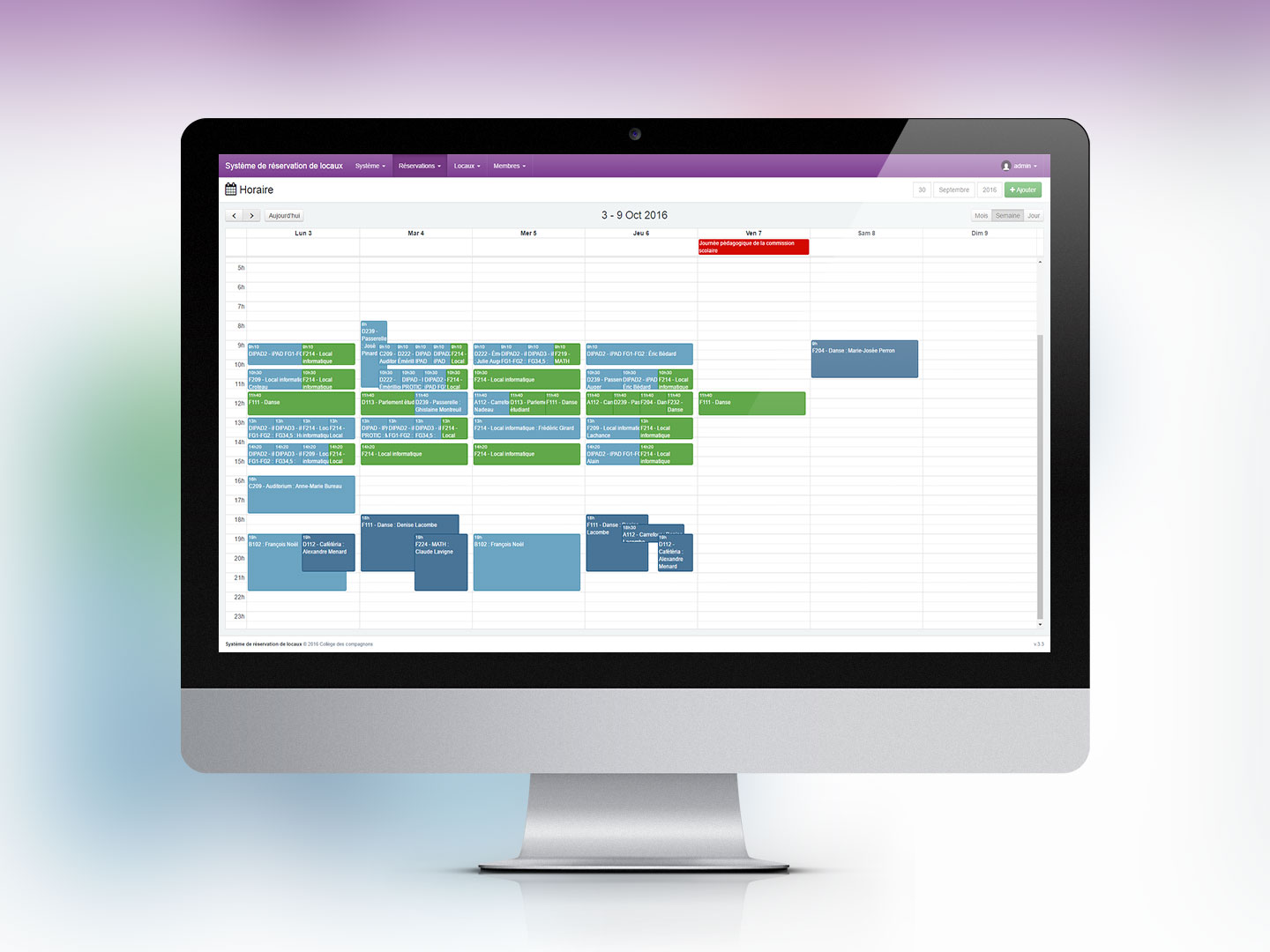 Système de réservation de locaux
