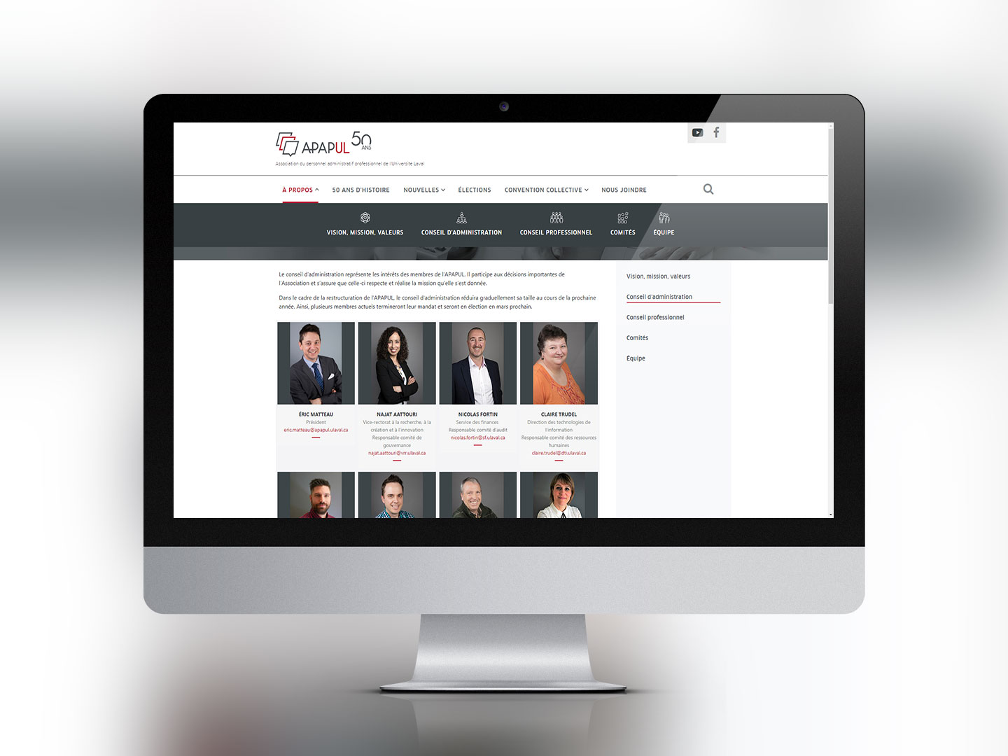 Association du personnel administratif professionnel de l'Universit&eacute; Laval