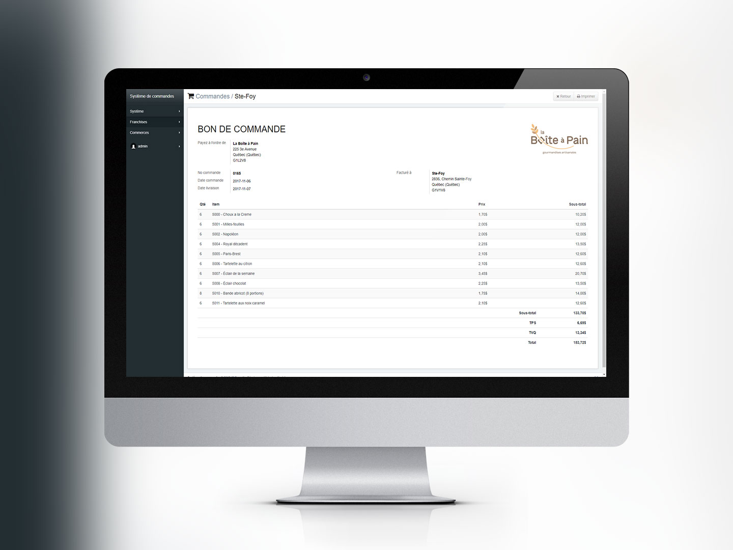 Système de commandes