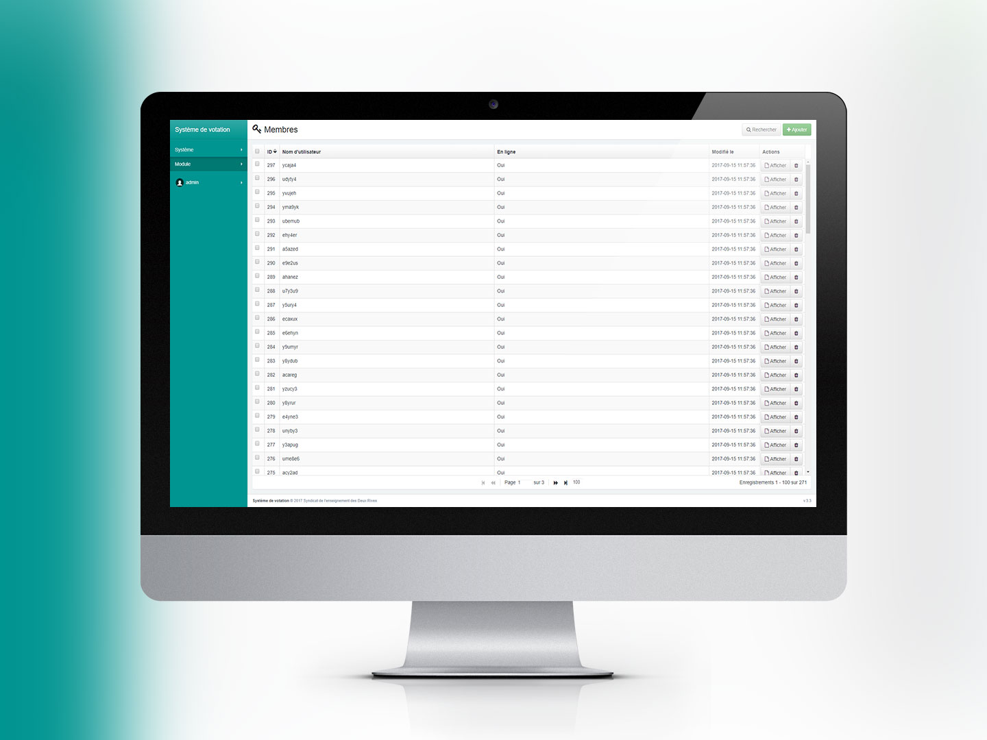 Syst&egrave;me de votation