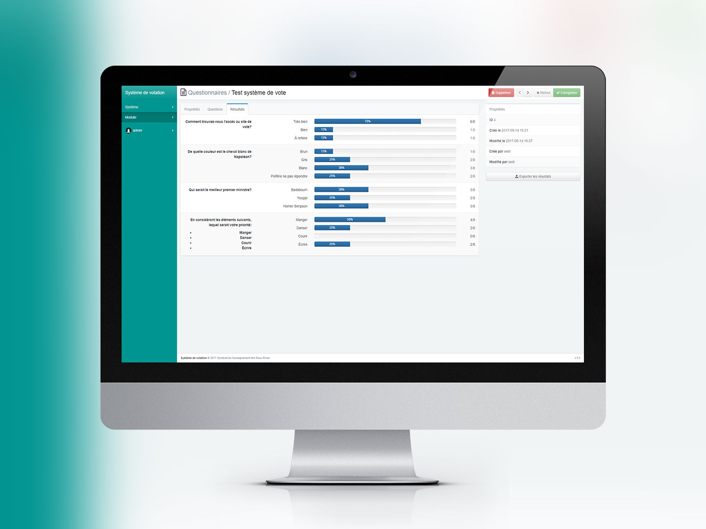 Syst&egrave;me de votation