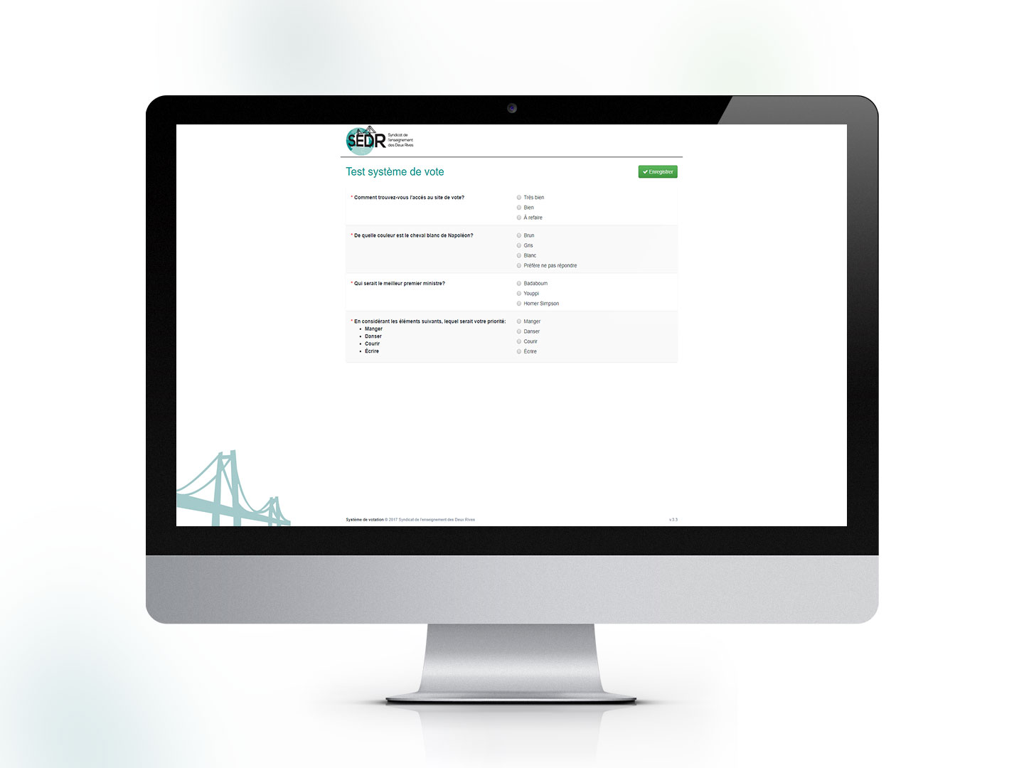 Syst&egrave;me de votation