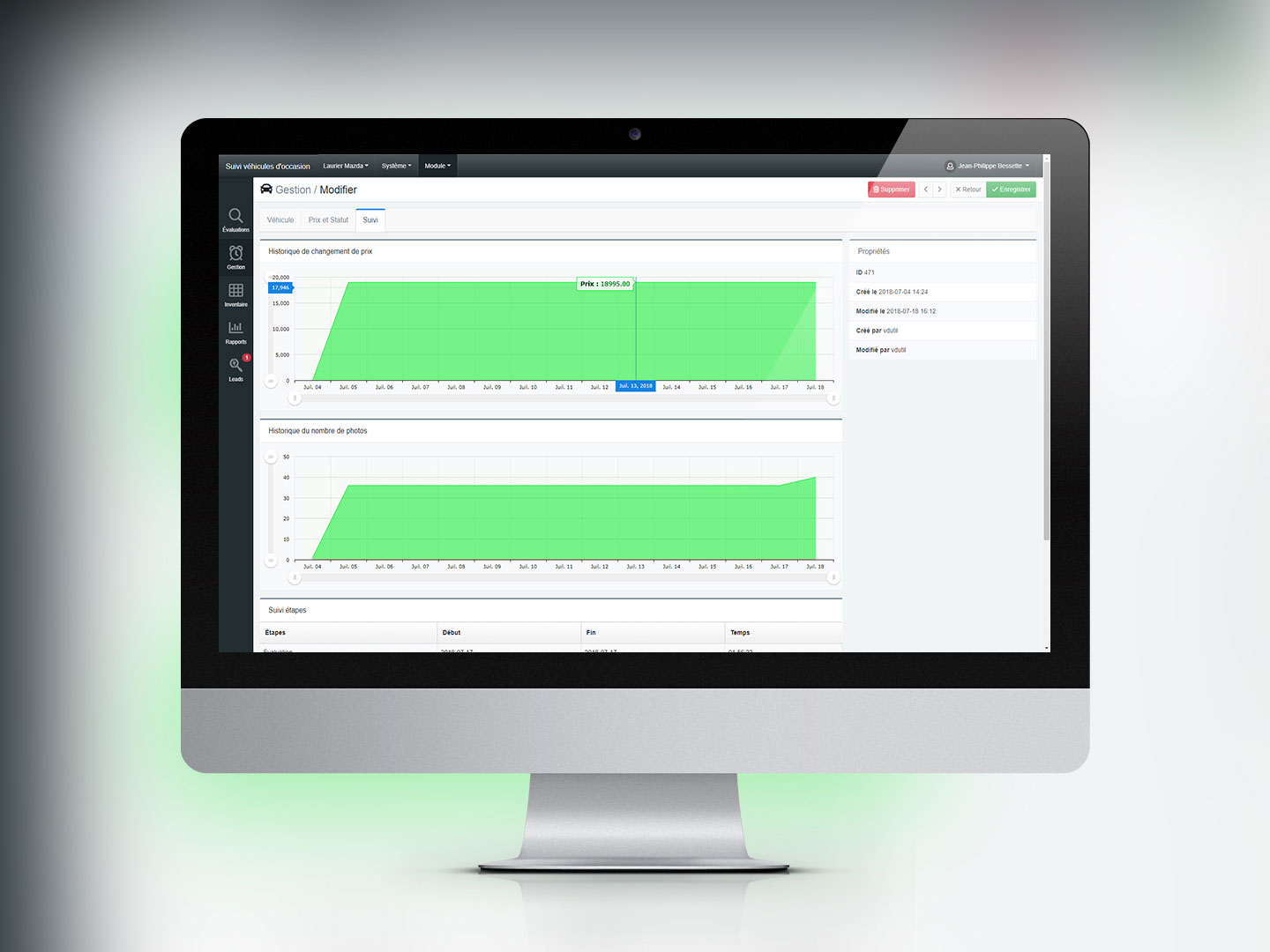 Suivi de v&eacute;hicules d'occasion