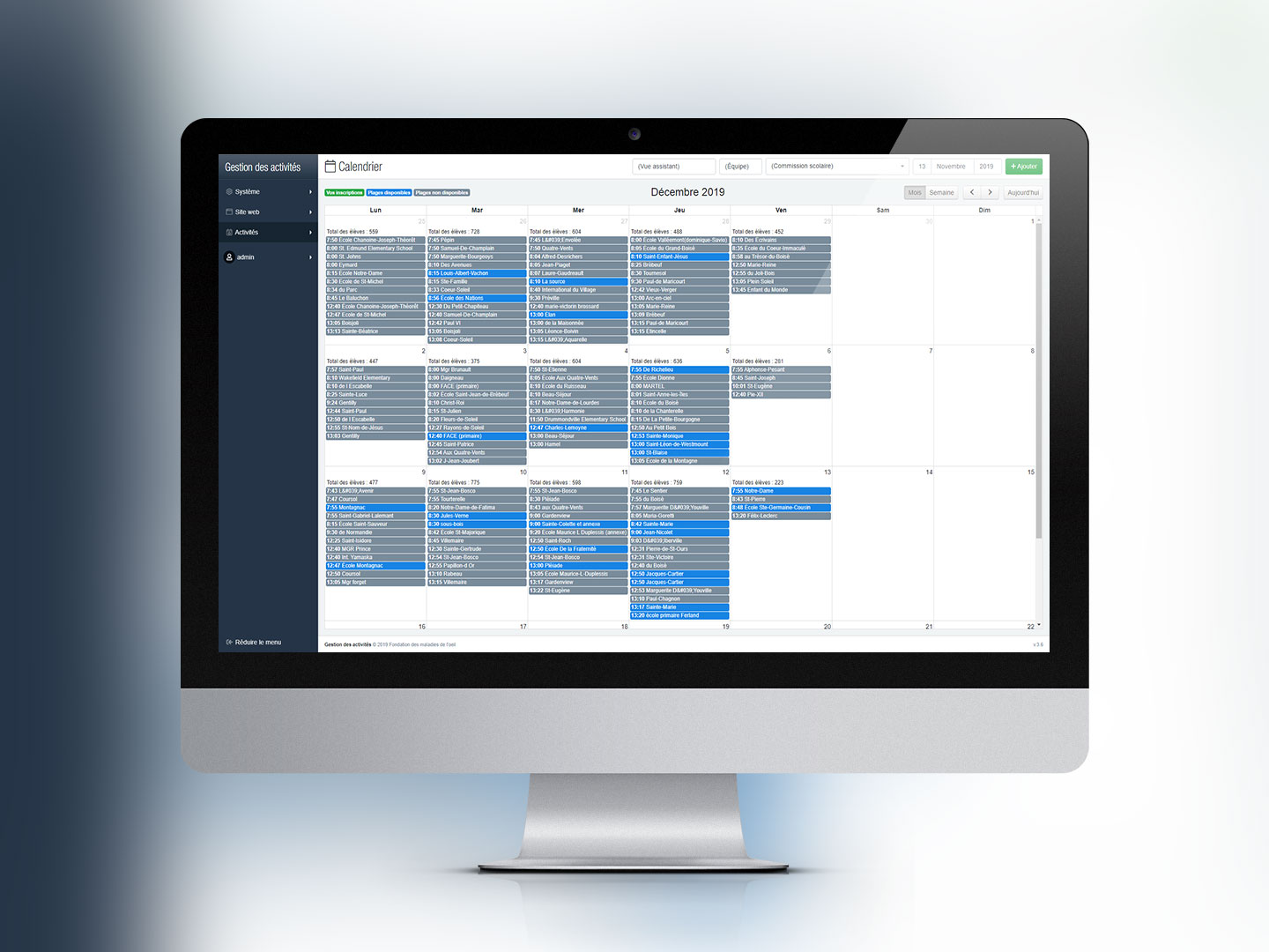 Logiciel de gestion des activités